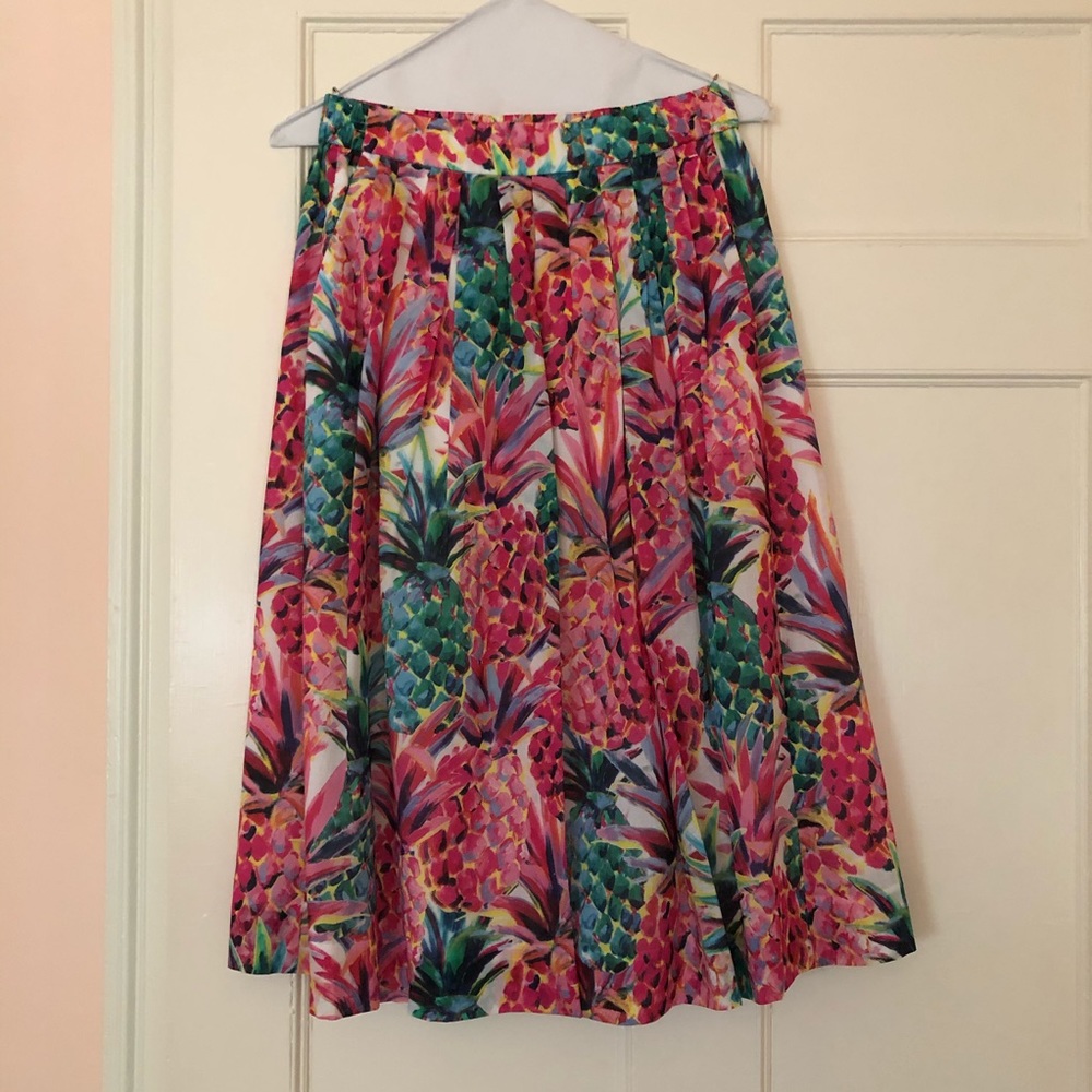 J. Crew S 2 Ratti Print Pineapple Skirt